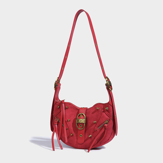 Madelyn Nieten Wildleder Handtasche