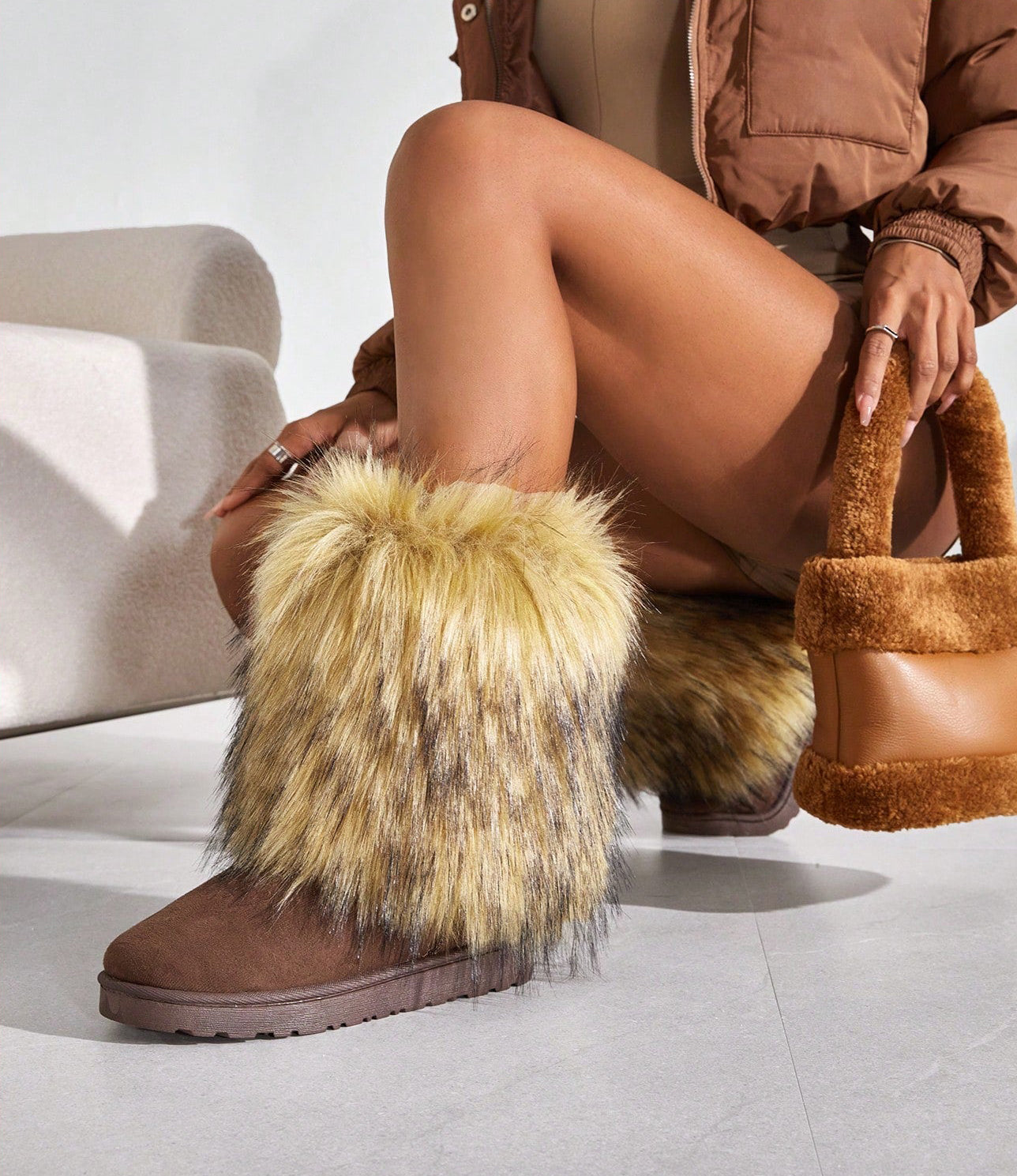 Bottes de neige en fourrure Lavatera