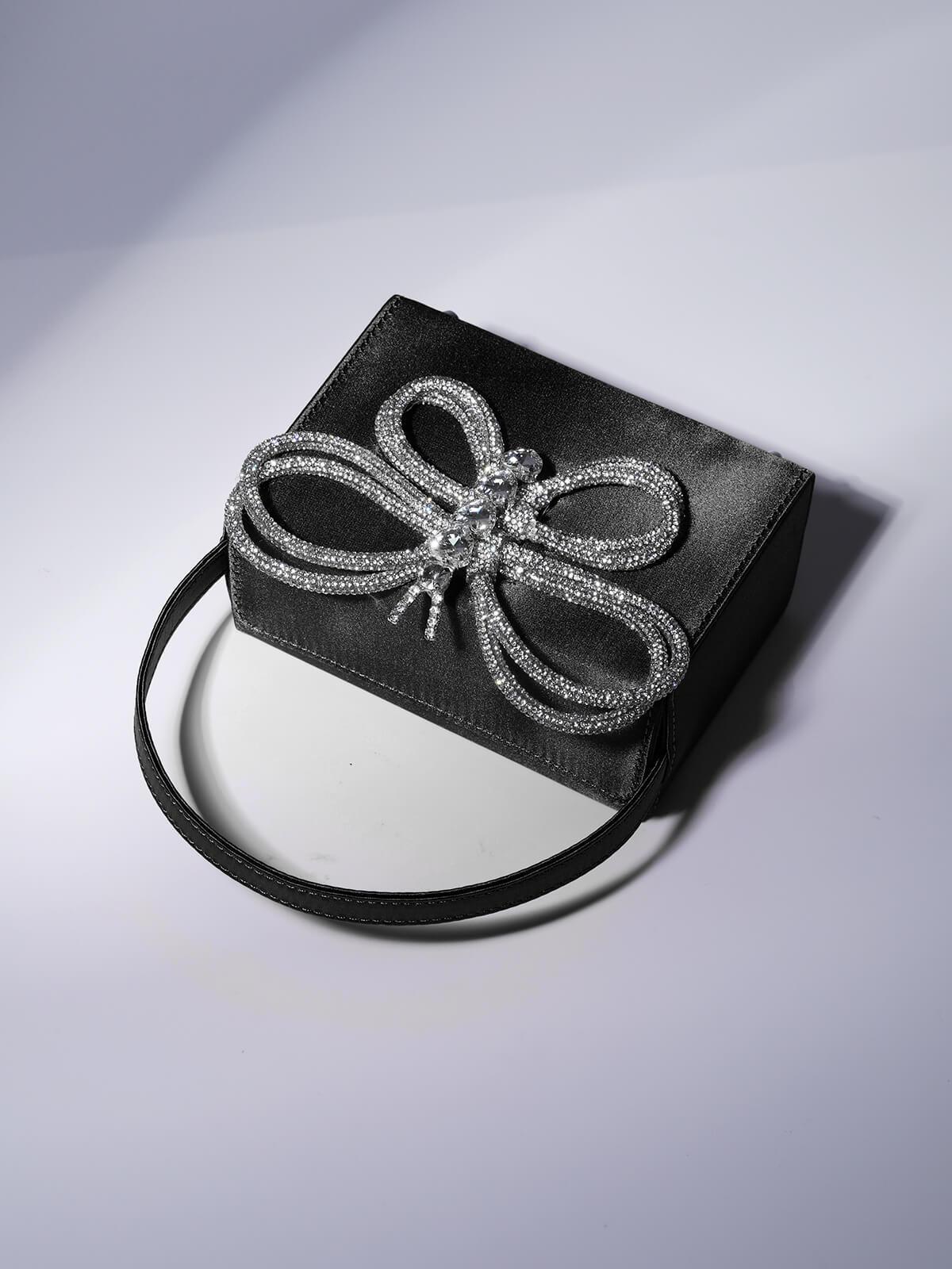 Charlotte Butterfly Mini-Boxtasche mit Strasssteinen
