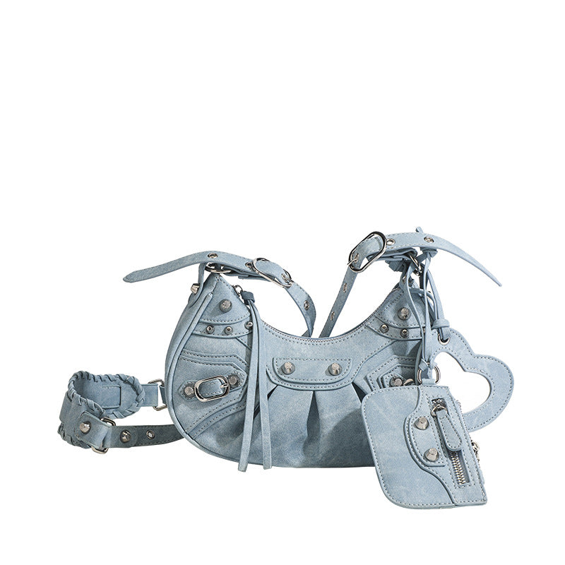 Sac hobo demi-lune en crocodile Freya