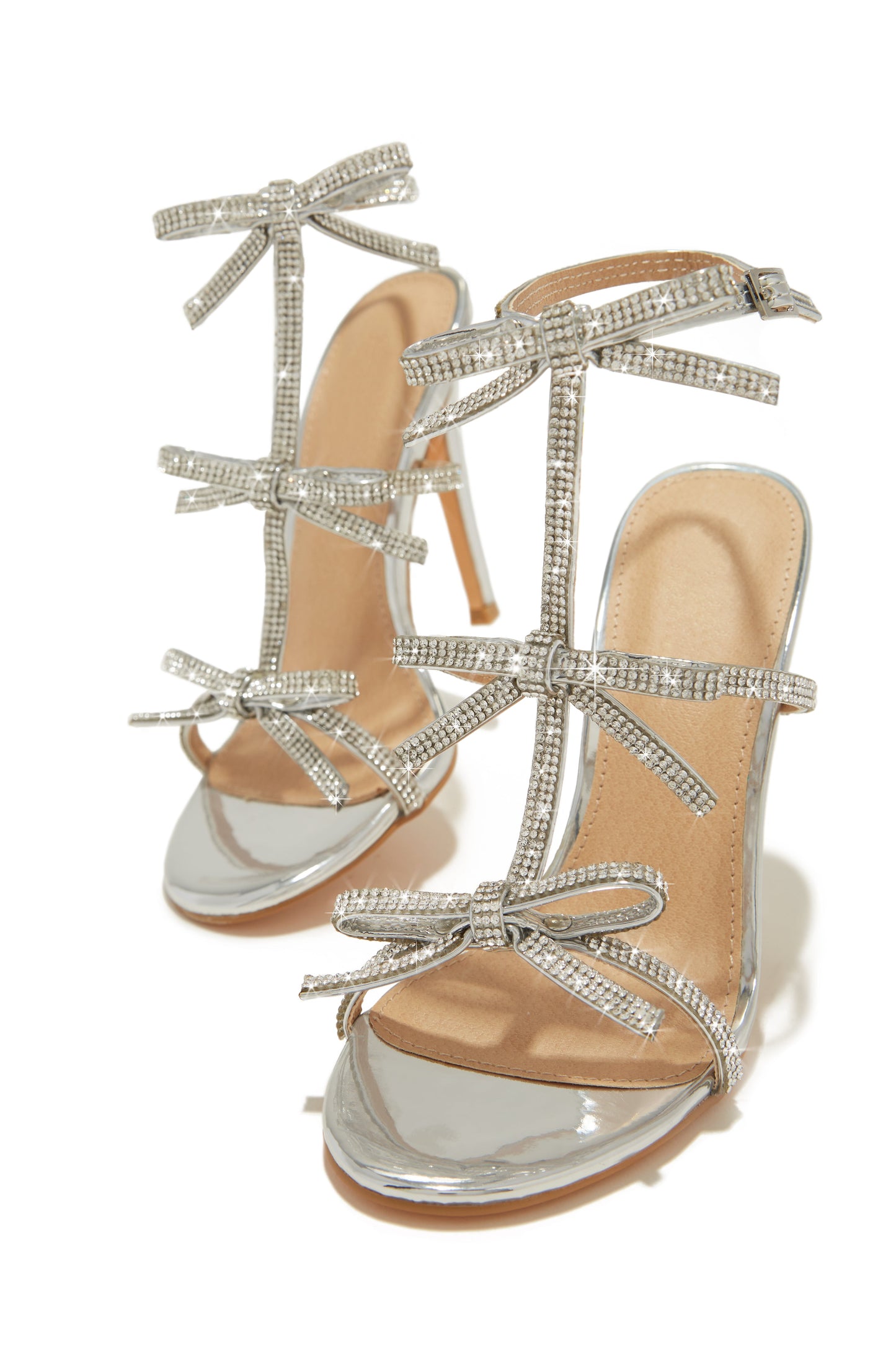 Clarkia Rhinestone Bow-knot Sandals