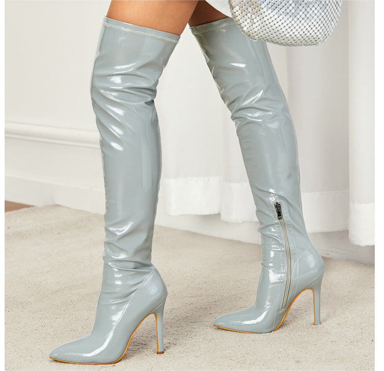 Nolana Glossy Over-knee Boots
