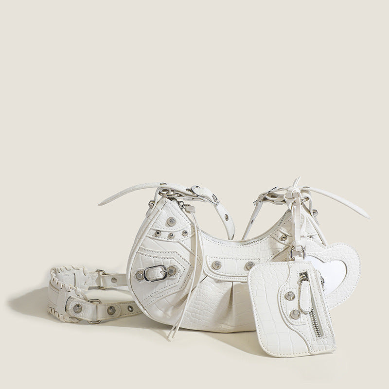 Sac hobo demi-lune en crocodile Freya