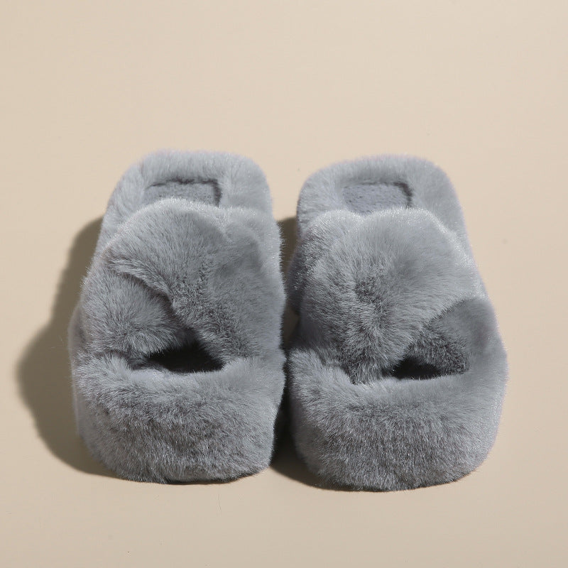 Chaussons confortables en fourrure Dahlia