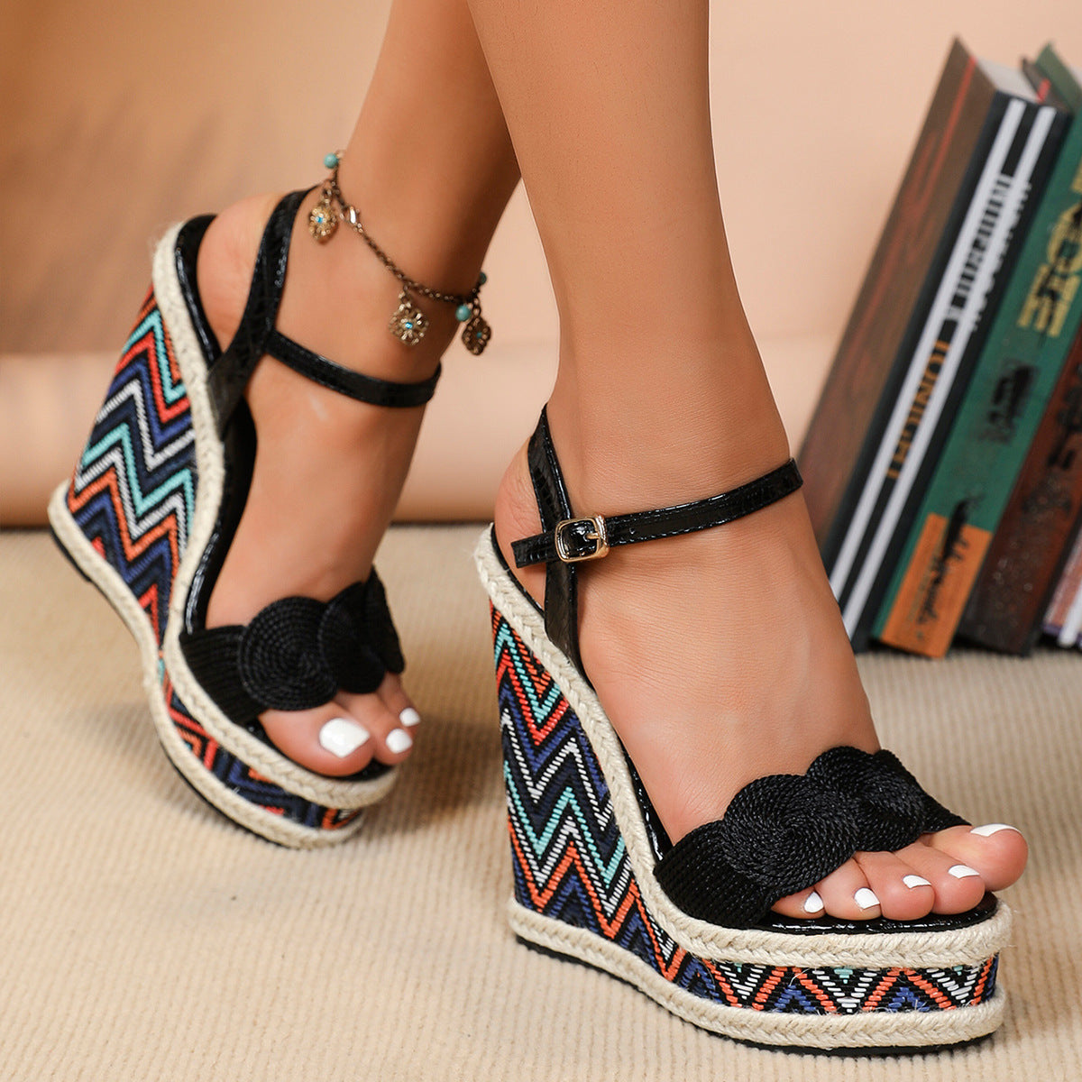Lantana Printed Heel Sandals