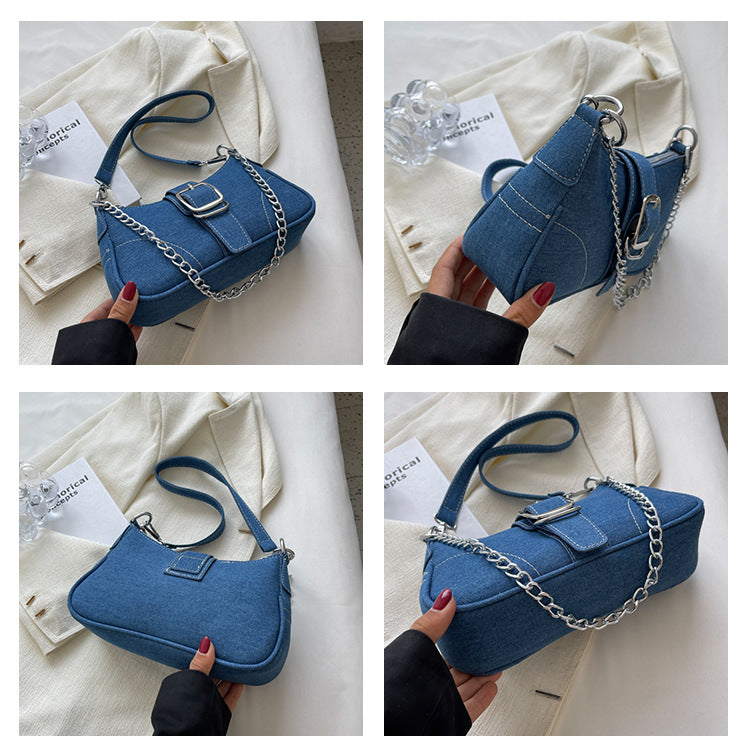 Sac bandoulière en jean Amaya