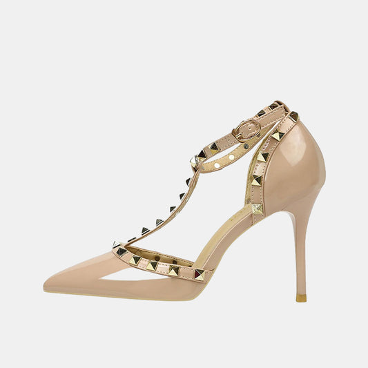 Jasmine Nietenpumps mit Knöchelriemen