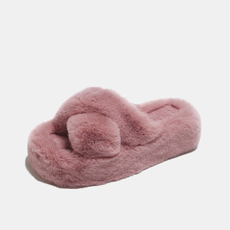 Chaussons confortables en fourrure Dahlia