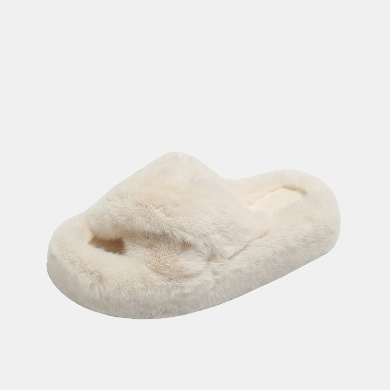 Chaussons confortables en fourrure Dahlia