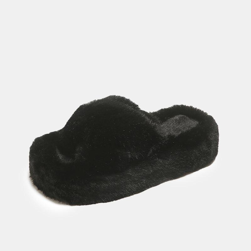 Chaussons confortables en fourrure Dahlia