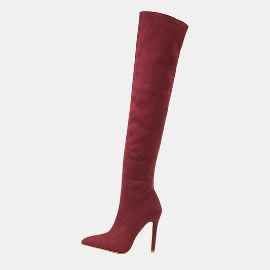 Hortensien-Overknee-Stiefel