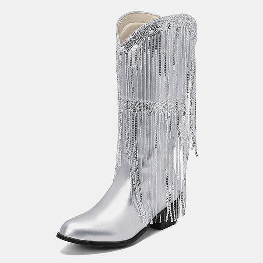 Bottes à pompons brillants Lantana