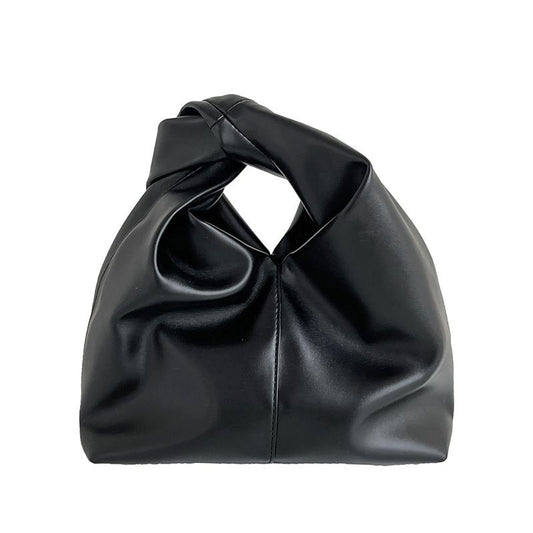 Lyra-Handtasche aus weichem Leder mit Falten
