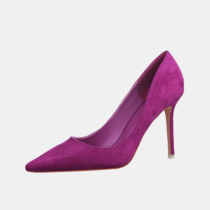 Escarpins à talons aiguilles en daim Pansy