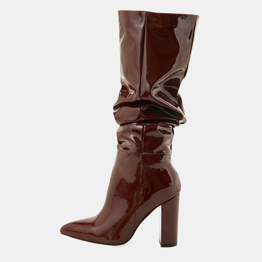Kniehohe Stiefel aus Lackleder „Maringold“