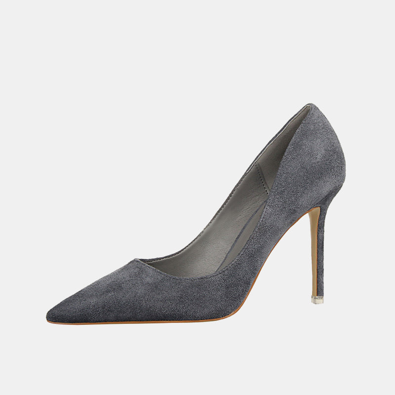 Escarpins à talons aiguilles en daim Pansy