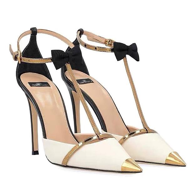 Escarpins à talons aiguilles avec nœud Pansy