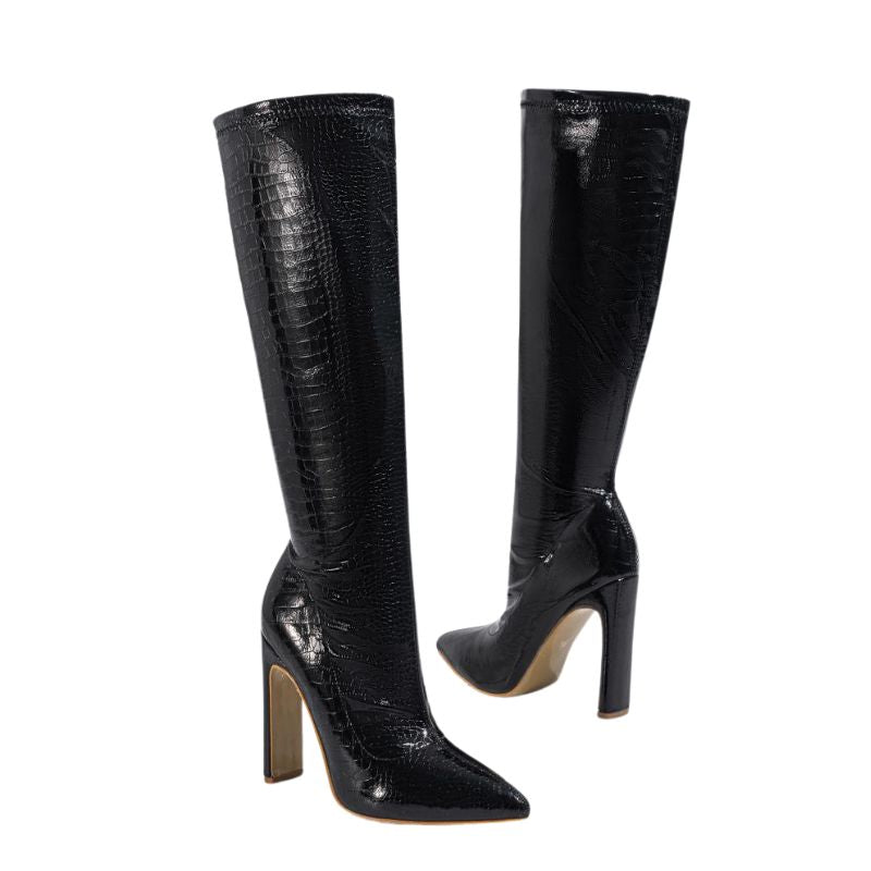 Nepeta Irregular Stone Pattern Boots