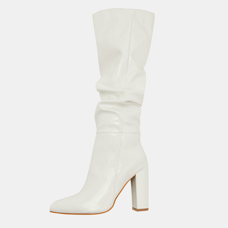 Marigold Patent Leather Knee-high Boots