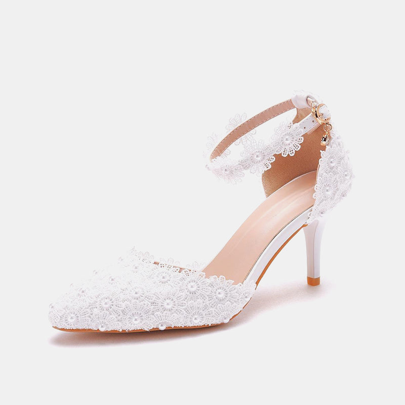 Crystal Lace Stiletto Wedding Pumps