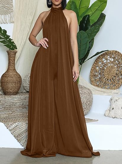 Sophia Wide Leg Romper Jumpsuit