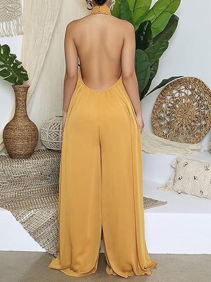 Sophia Wide Leg Romper Jumpsuit