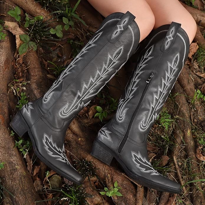 Camellia High Shaft Cowgirl Boots