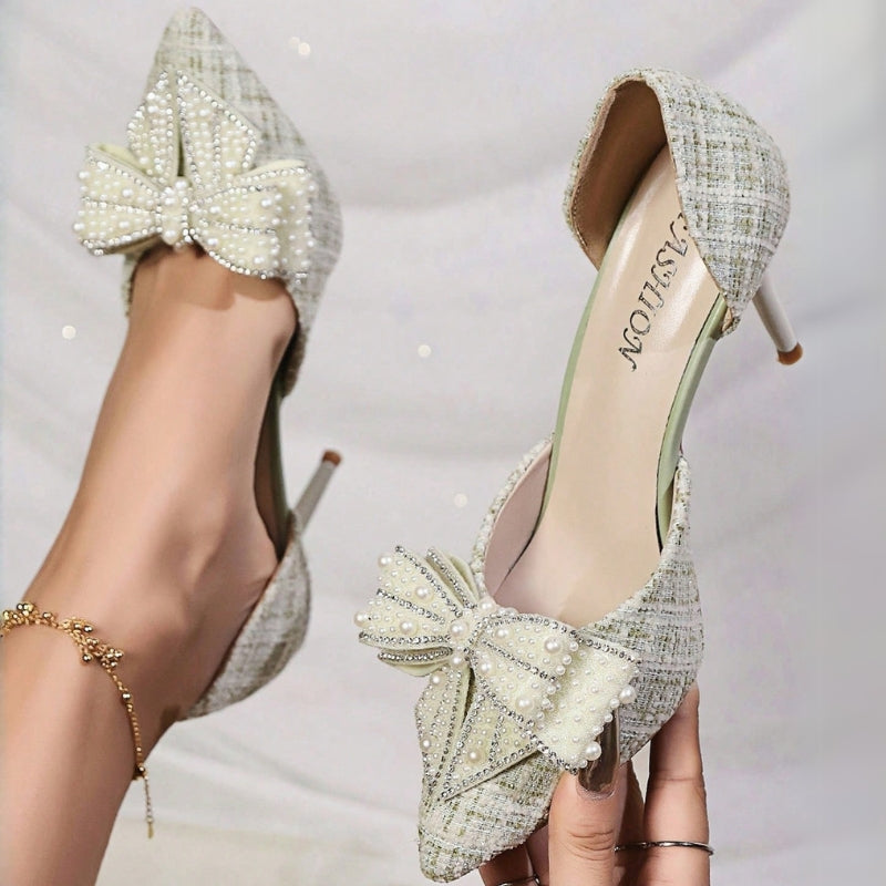 Lunaria Rhinestone Bow Pumps
