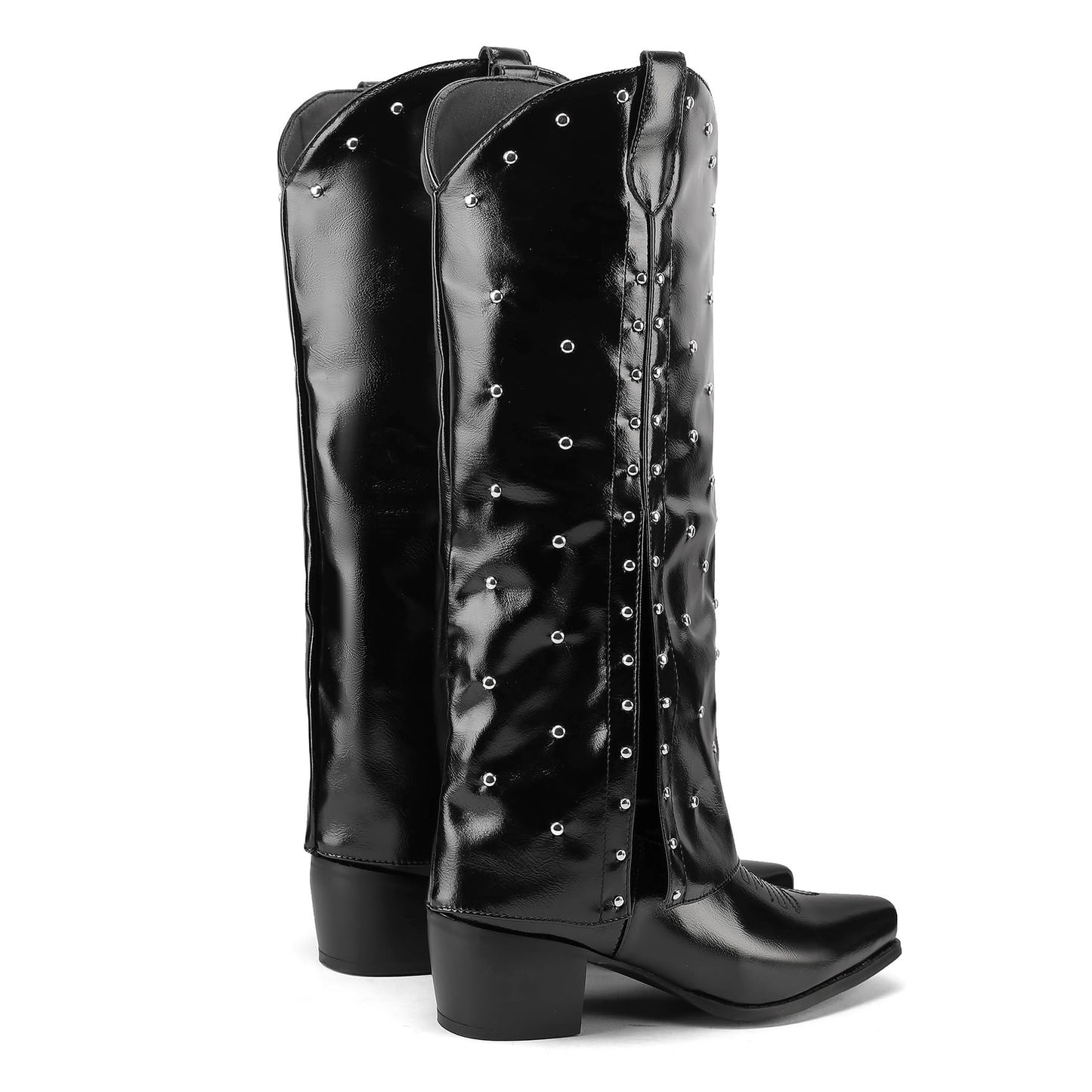 Nemesia Stylish Rivets Knee-high Boots