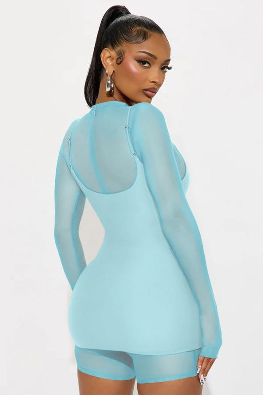 2 Piece Outfits Mesh Jumpsuits