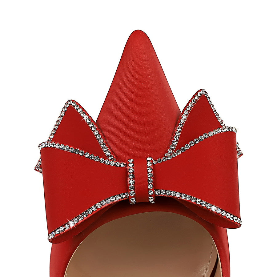 Kalmia Rhinestone Bow Stiletto Pumps