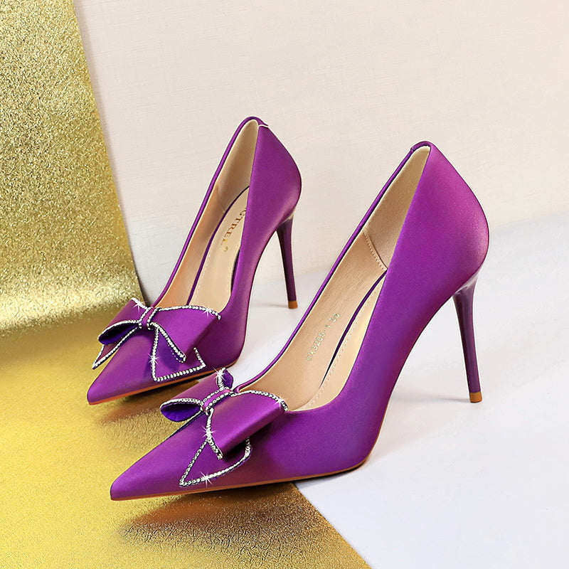 Kalmia Rhinestone Bow Stiletto Pumps