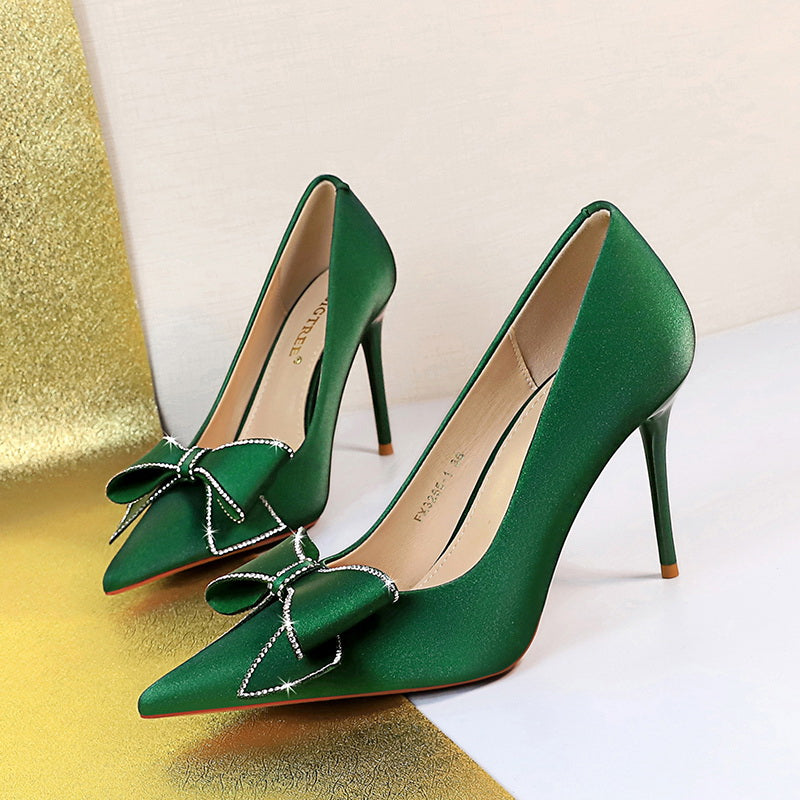 Kalmia Rhinestone Bow Stiletto Pumps