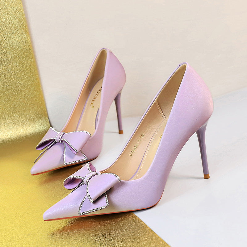 Kalmia Rhinestone Bow Stiletto Pumps