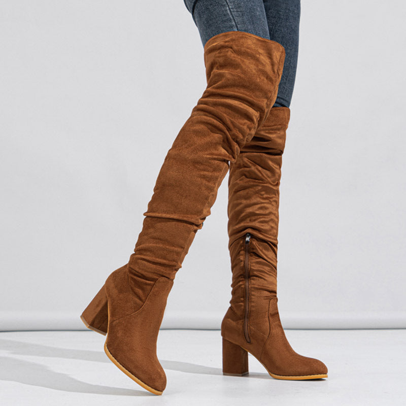 Viola Suede Over Knee Boots