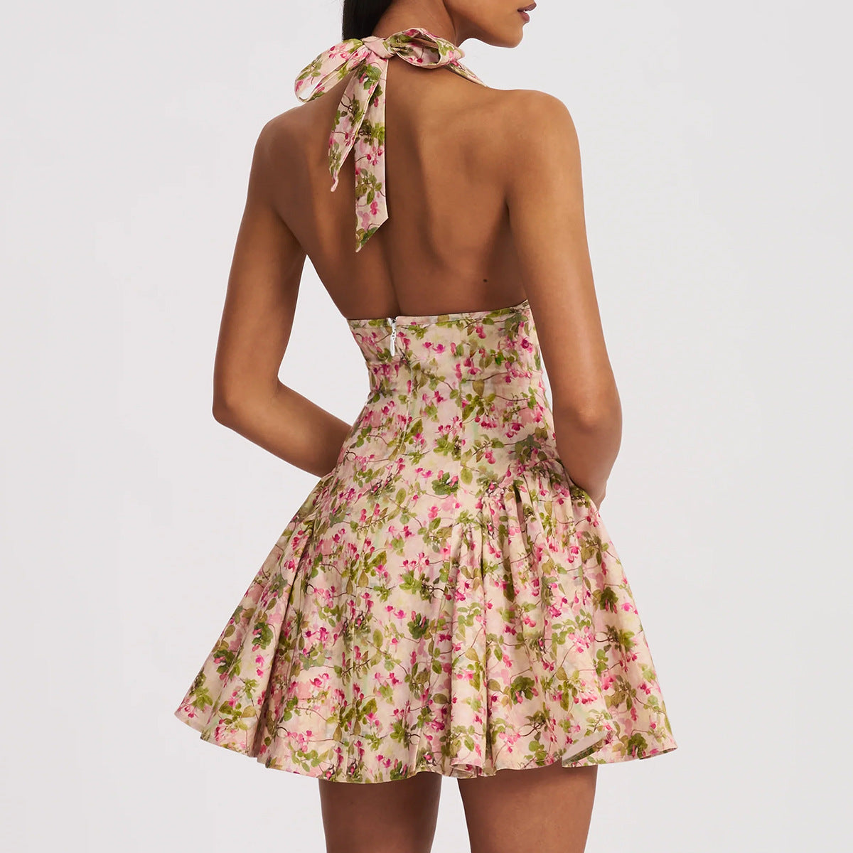 Juno Printed Cutout Mini Dress
