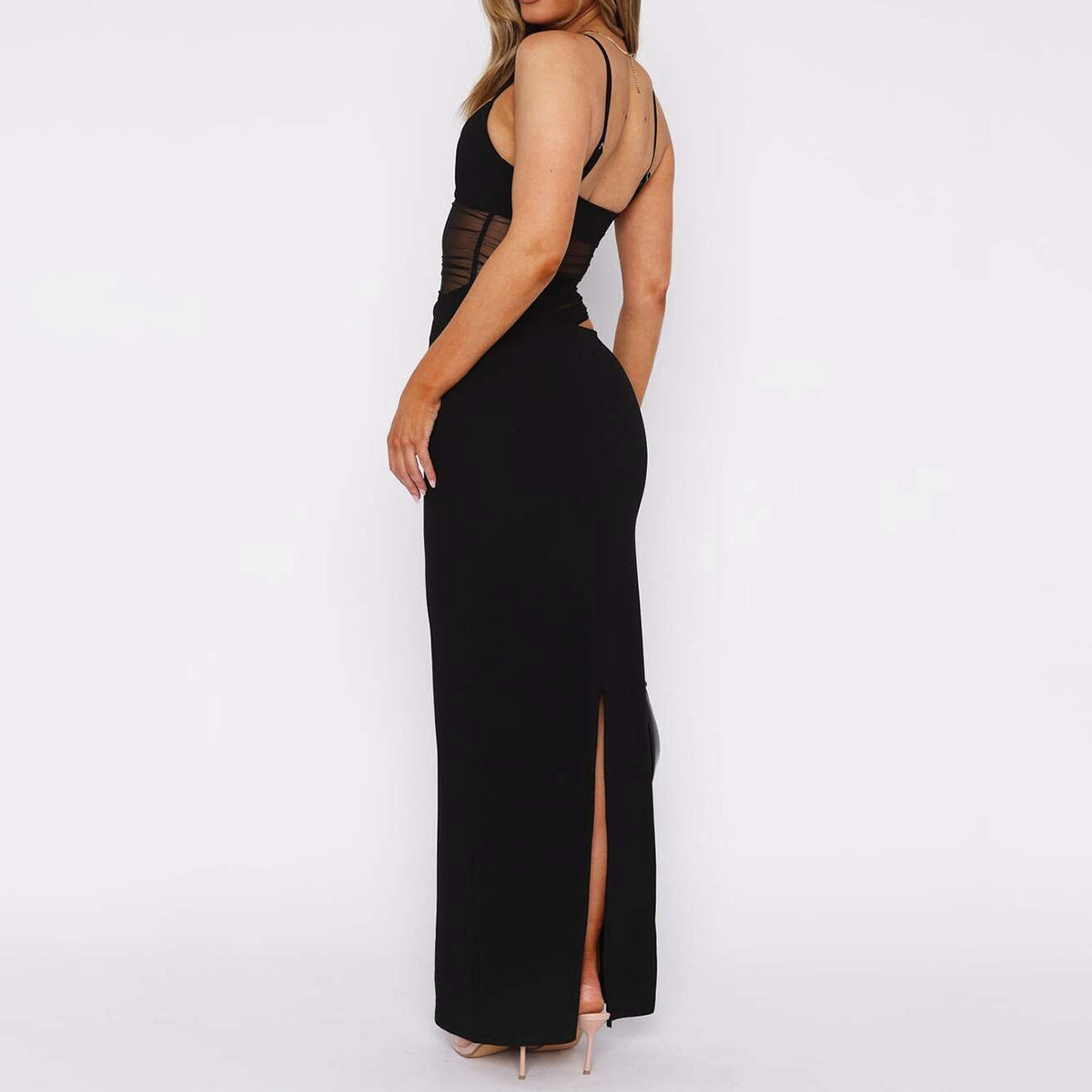 Isabella Sheer Split Maxi Dress