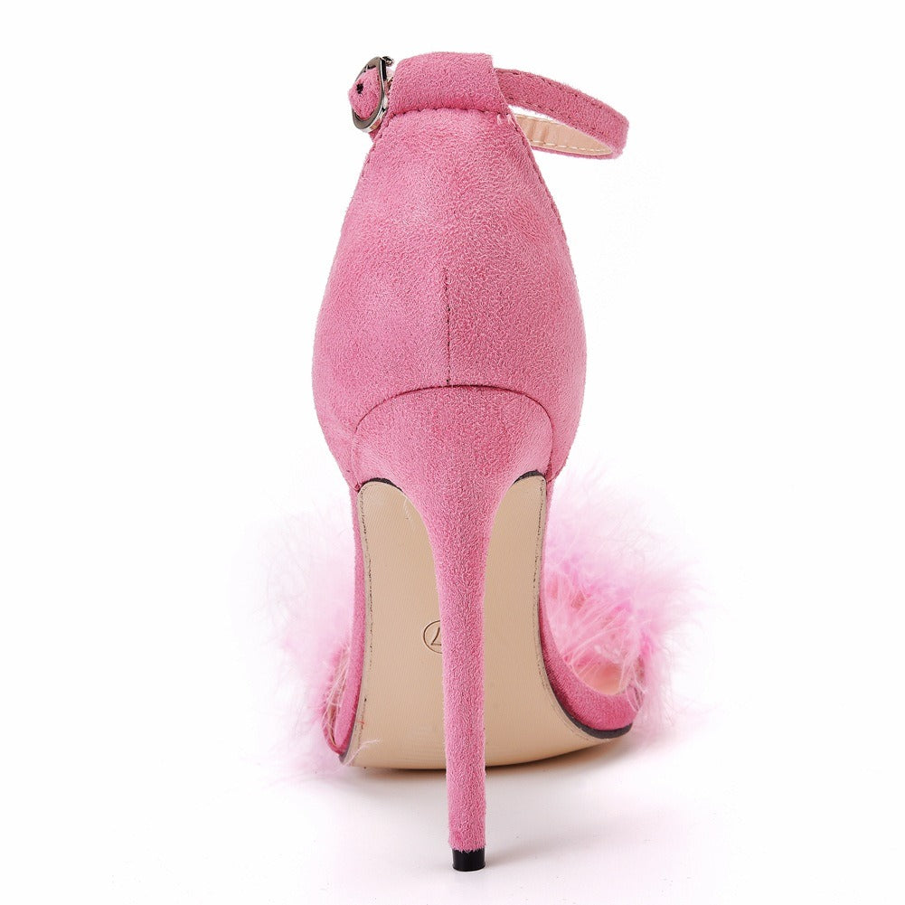 Crystal Sweet Feather Sandals