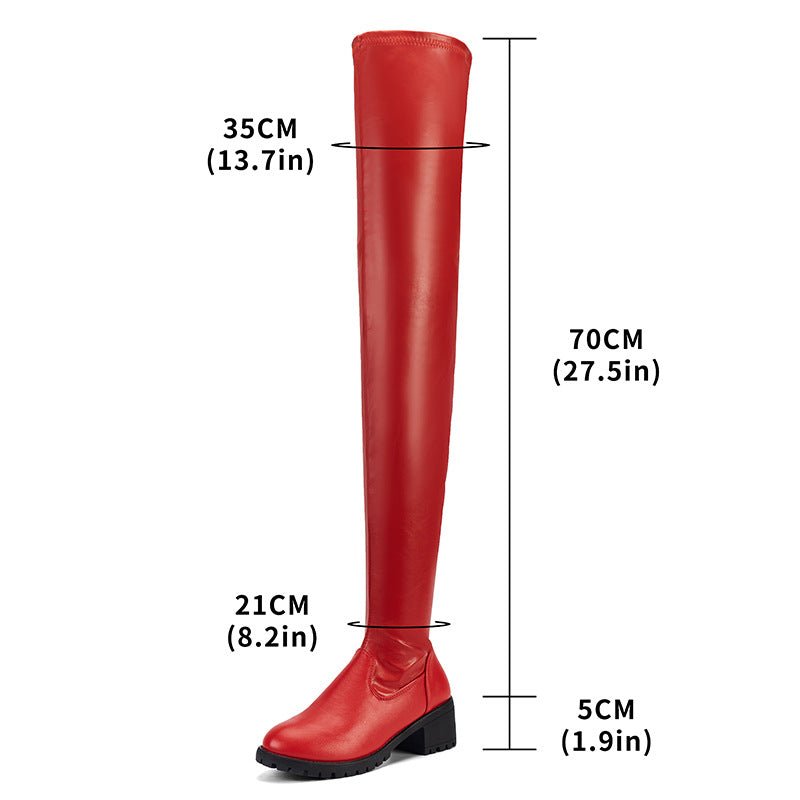 Diascia Leather Over-the-knee Boots