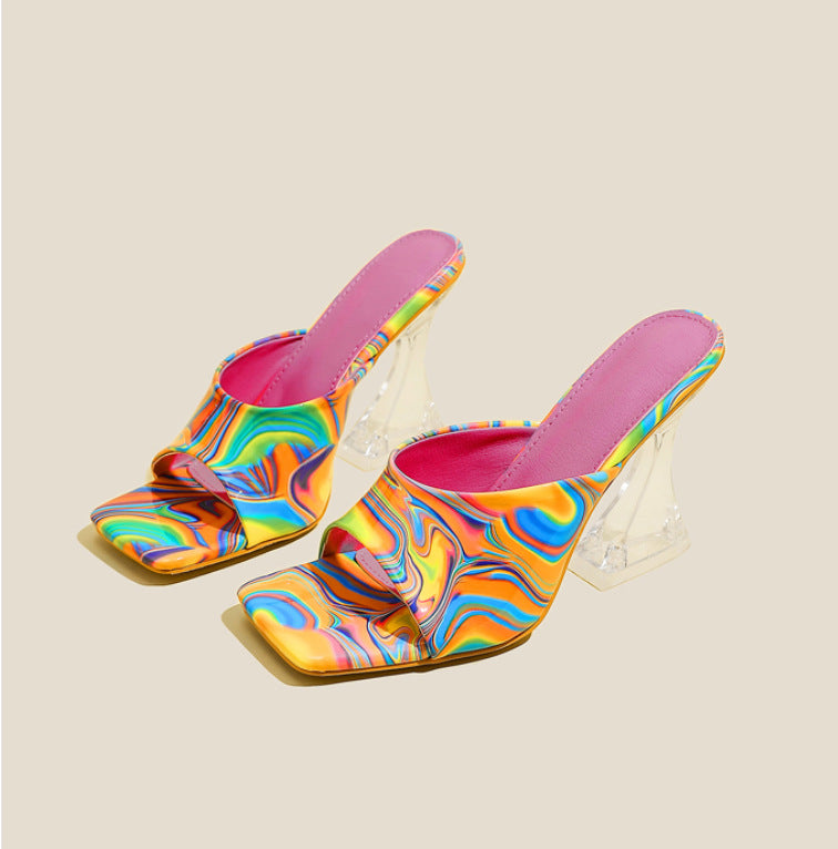 Daisy Colorful Painting Mules