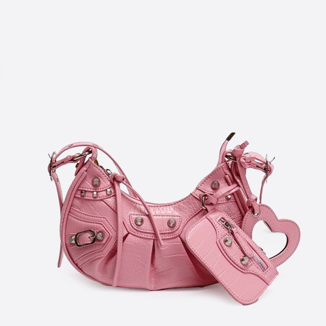Sac hobo demi-lune en crocodile Freya
