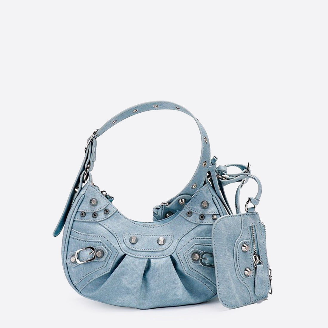 Sac hobo demi-lune en crocodile Freya