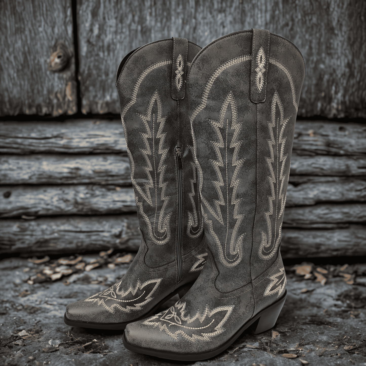 Camellia High Shaft Cowgirl Boots