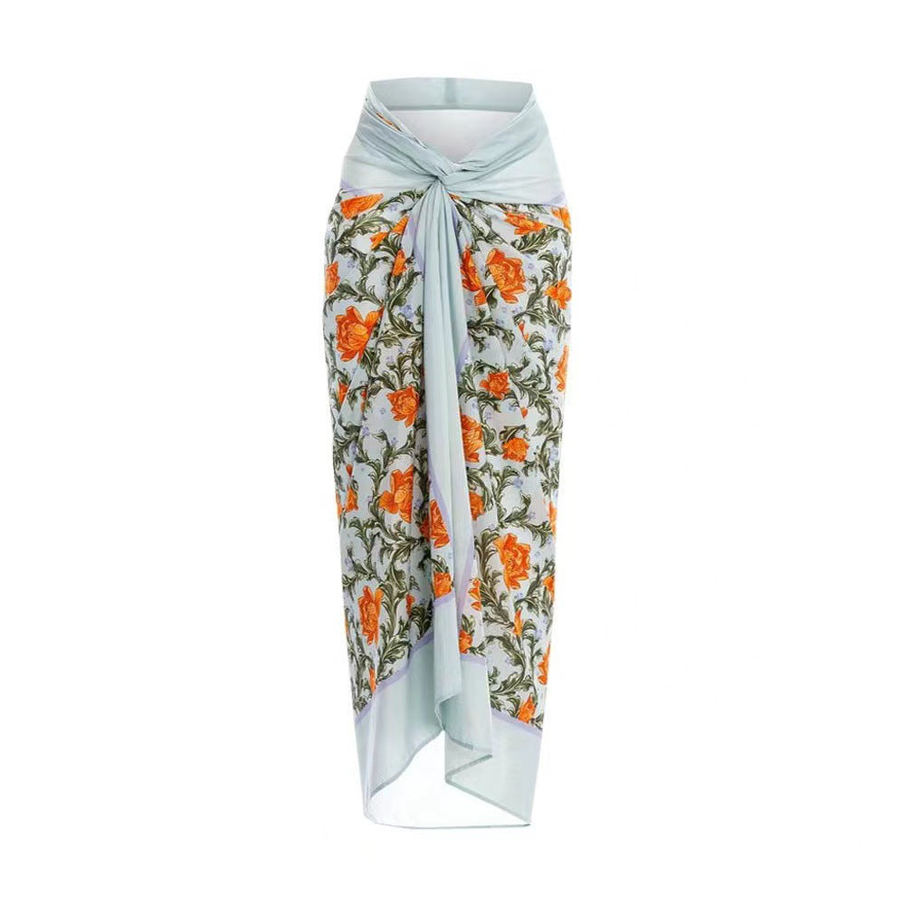 Maya Flower Criss-cross Two Piece Swimsuit