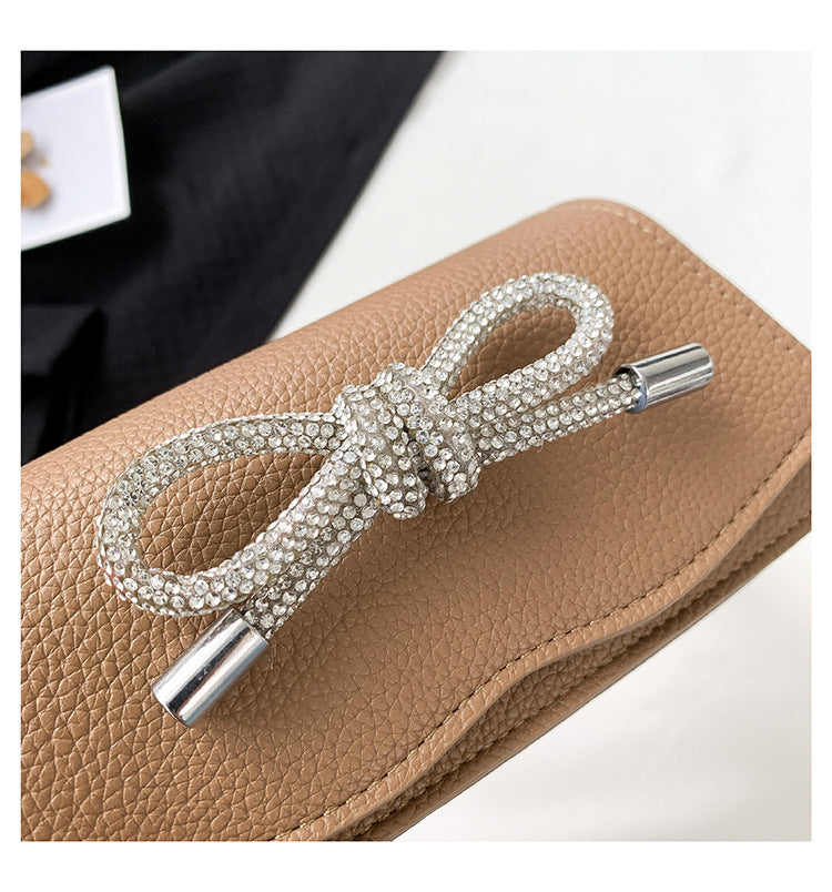 Mini sac à chaîne Aurora avec nœud en strass