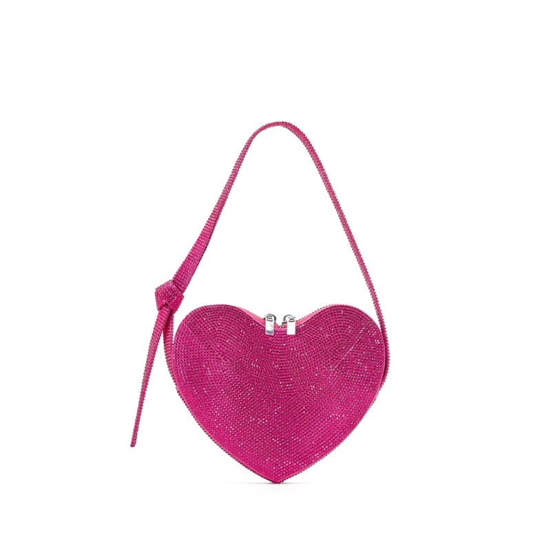 Mini sac à main Ava en strass en forme de cœur