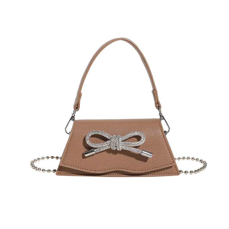 Mini sac à chaîne Aurora avec nœud en strass