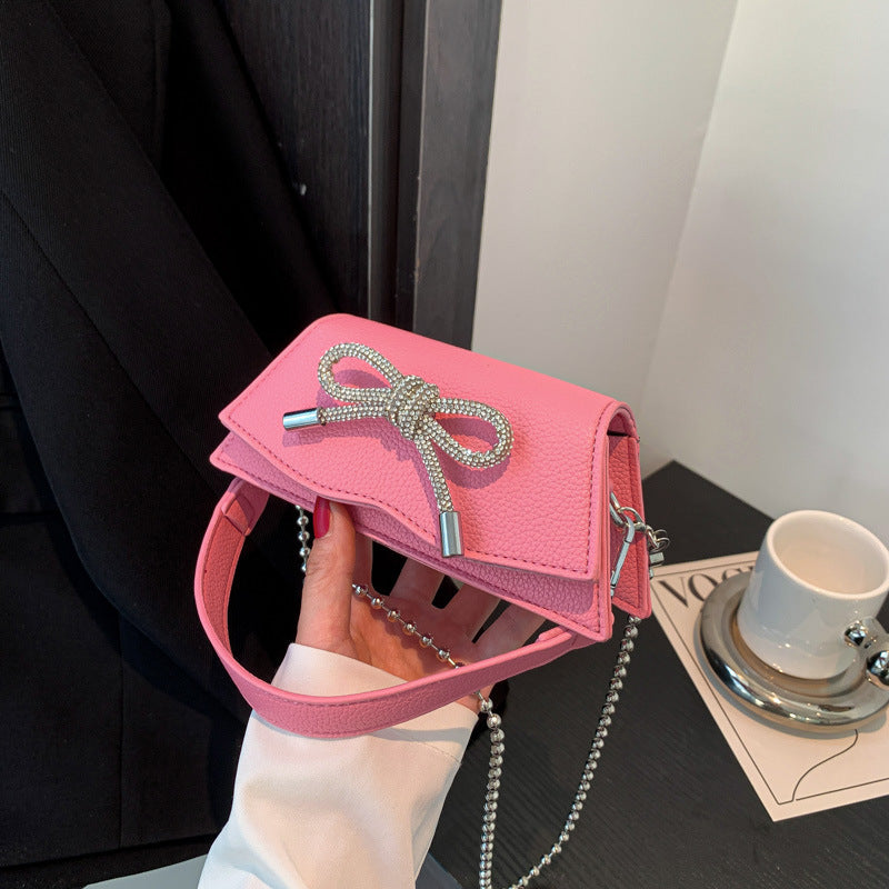Mini sac à chaîne Aurora avec nœud en strass