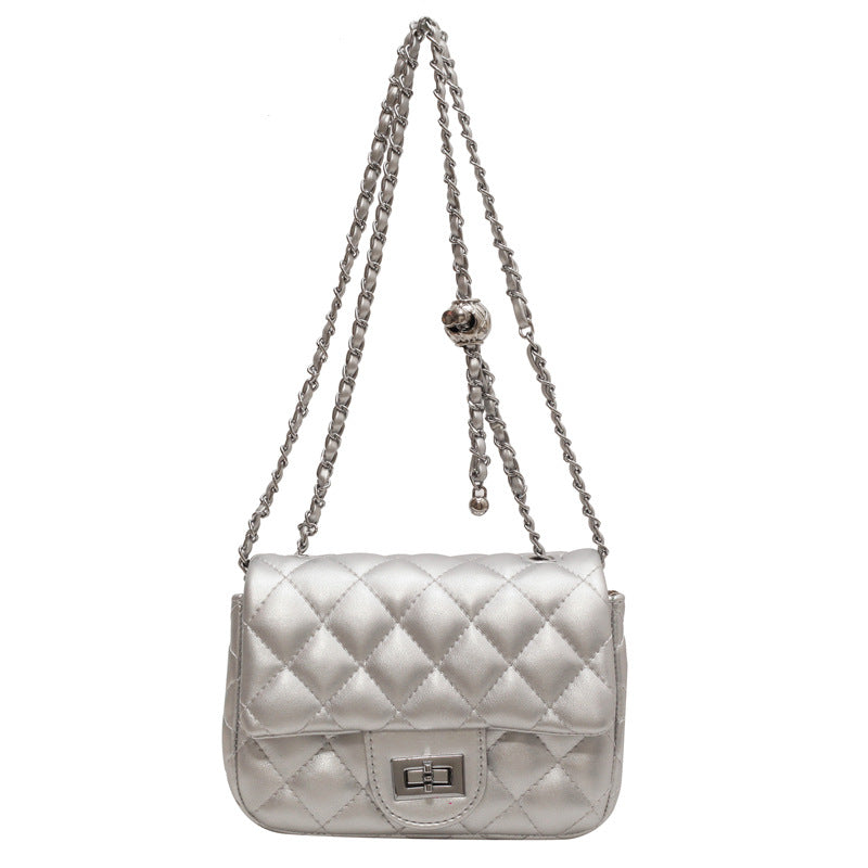 Sophia Rhombus Chain Shoulder Umhängetasche