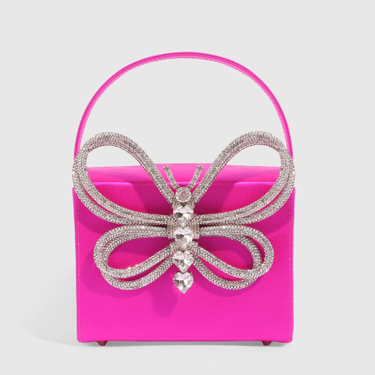 Charlotte Butterfly Mini-Boxtasche mit Strasssteinen